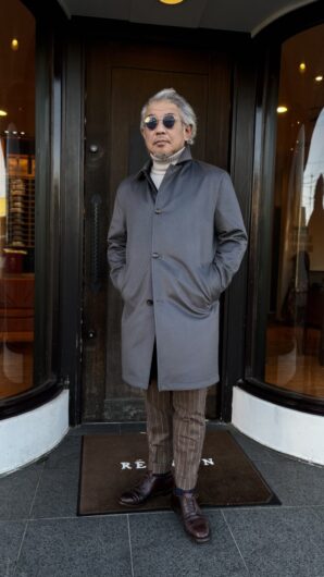 KIRED 【キーレッド】カシミヤリバーシブルステンカラーコート 