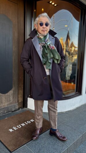 KIRED キーレッドカシミヤリバーシブルステンカラーコート